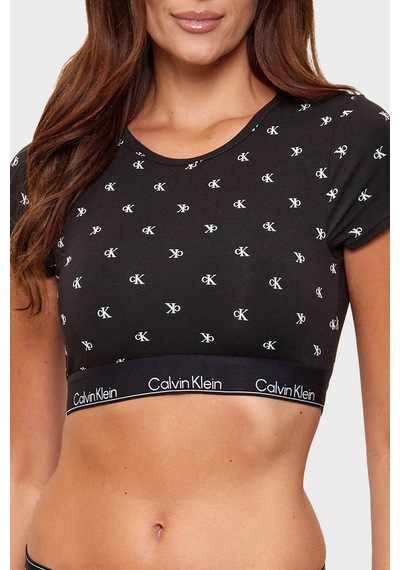 Calvin Klein Bayan Crop Lv00qf8495 Pcs Siyah Siyah