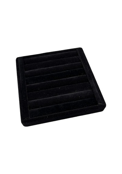 Yerli Üretim Süet Kumaş Siyah Renk 15 Cm / 15 Cm Yüzük Sergileme Standı Çok Renkli