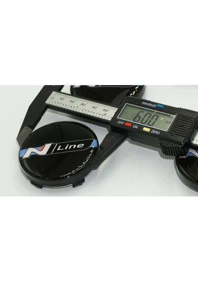Hyundai N Line Logo Siyah Jant Göbeği Kapak Seti 60mm