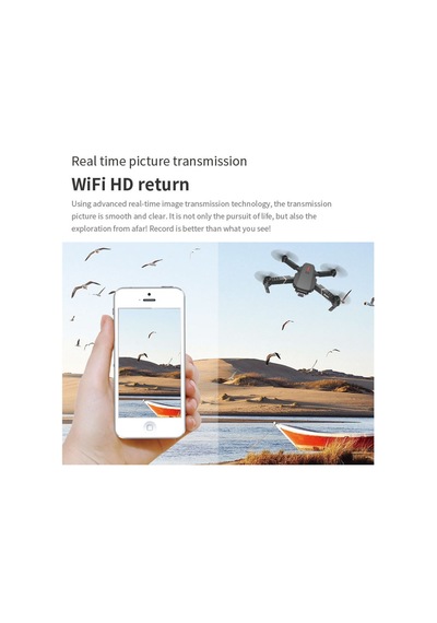 Hd Çift Kamera Drone 4k Kamera, Gps, Uzun Uçuş Süresi, Otomatik Takip & Katlanabilir Tasarım E88