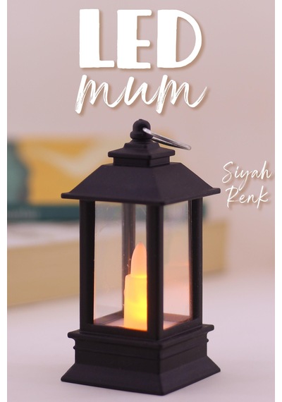 Led Mum Mini Dörtgen Tip Pil Dahil Dumansız Alev Ledli Yapay Dekoratif Mum Dekor Işığı Siyah Pt434 Siyah