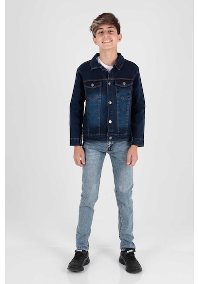 Ahengim Erkek Çocuk Jean Ceket Günlük Modaya Uygun Ak22145123 001