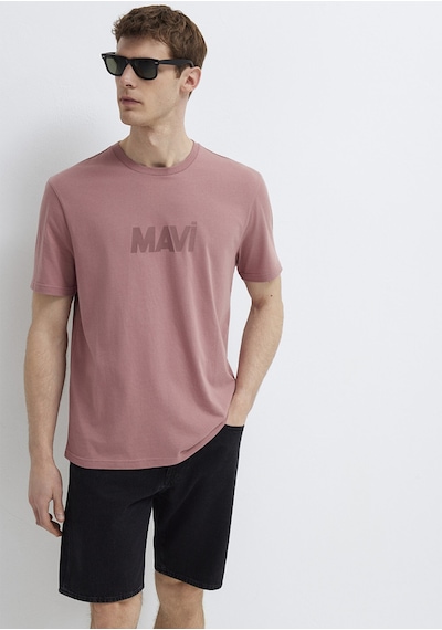 Mavi - Mavi Logo Baskılı Pembe Tişört 0612896-70948