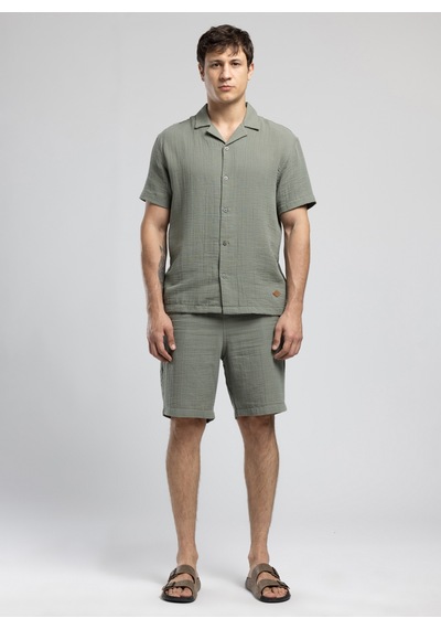 Lee Cooper Haki Erkek %100 Pamuk Regular Fit Gömlek 262 Lcm 241014 Borle Haki