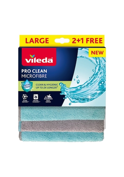 Vileda Pro Clean Mıcrofibre 2+1 Free Temizlik Bezi