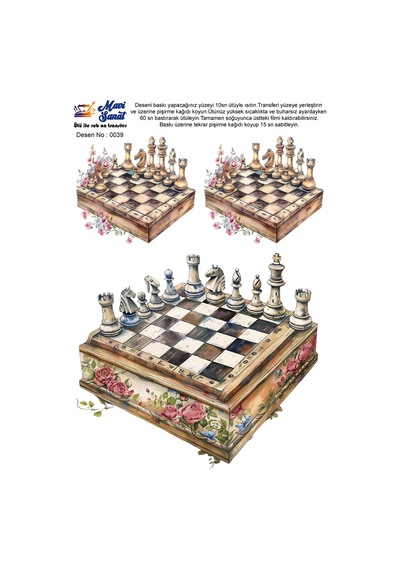 Mavi Sanat Ütü İle Rub On Transfer Kağıdı A4 Model No: 0039