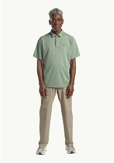 Jack Wolfskin Delgami Polo M Erkek T-shirt-29708 Açik Yeşil