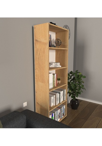 Modern 5 Raflı Kitaplık Dekoratif Kitaplık Rivoli