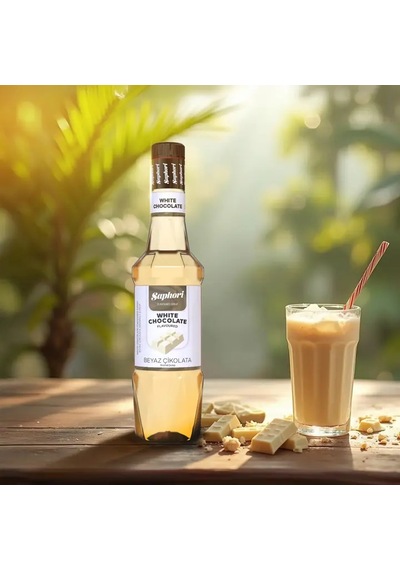 Saphori Beyaz Çikolata Aromalı Kokteyl Şurubu Beyaz Çikolata Şurubu 700 Ml