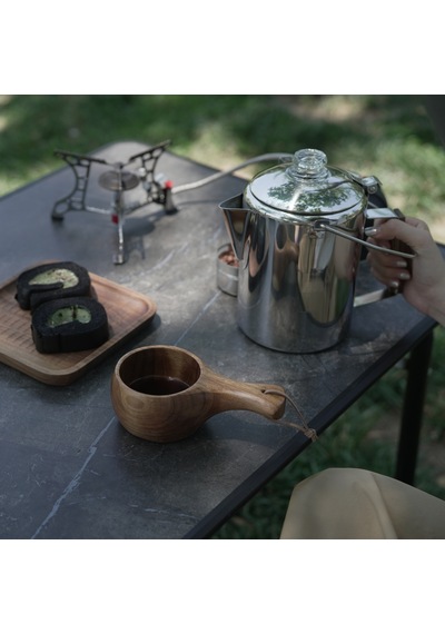 Kingcamp Percolator Coffee Pot Çelik Kahve Demleme Seti Gümüş