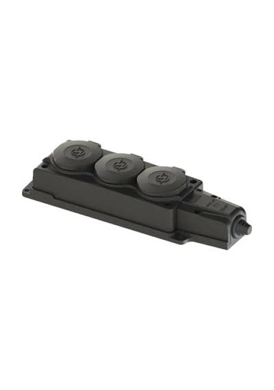 Kauçuk Üçlü Grup Priz - 16a, 220-250v, Darbe Korumalı 0,25 mm² / 0.34 mm²