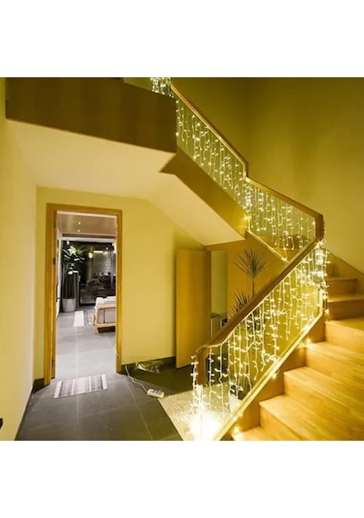 3m 100 Led Çakarlı Ip65 Dış Mekan Saçak Perde Çok Renkli