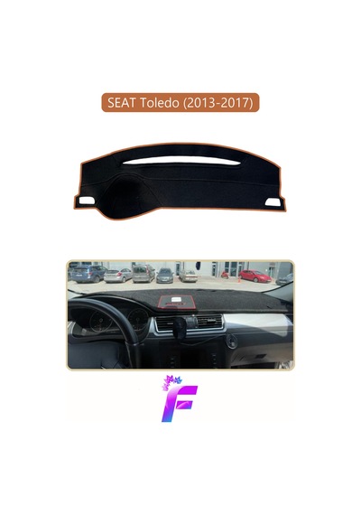 Seat Toledo 2013-2017 Uyumlu Torpido Örtüsü Yansıma Önleyici Tam Koruma Hızlı Montaj K34