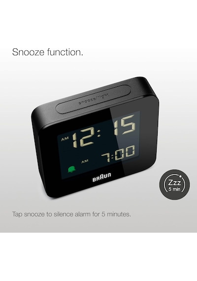 Ayrex Dijital Çalar Saat Erteleme Fonksiyonu, Negatif Lcd Ekran, Hızlı Ayar Fonksiyonu, Siyah Crescence Alarmı, Bc09