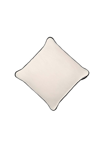 Biyeli Kırlent Yastık Kılıfı Ekru Rengi 45x45