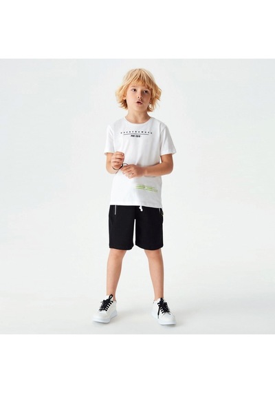 Xo Kids P-003937 Nk 62701 Erkek Fırst Şort 8-14 Yaş Antrasit - Yeşil