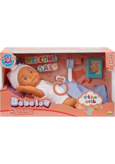 Bebelou Sesli Hoş Geldin Bebeği 30 Cm Mavi