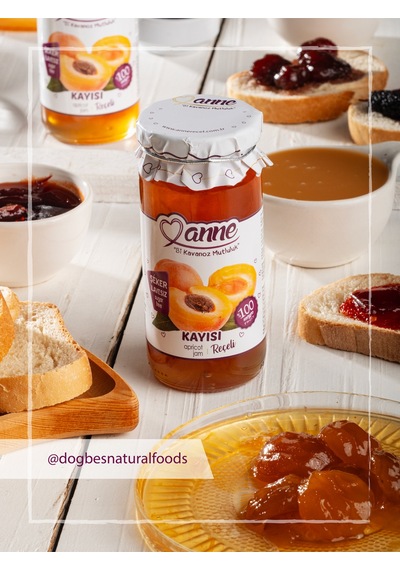 Şeker Ilavesiz Kayısı Reçeli 300g Elma Suyu Ile Tatlandırılmıştır - Koruyucu Içermez