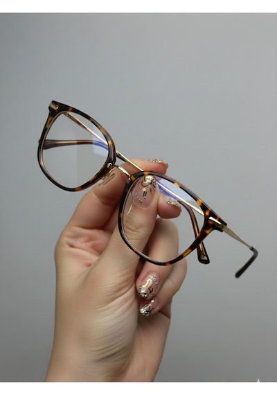 Bambu Mavi Işık Korumalı Ekran Gözlüğü Cam Değiştirilebilir Unisex Şık Modern Çerçeveli Gözlük Leopar