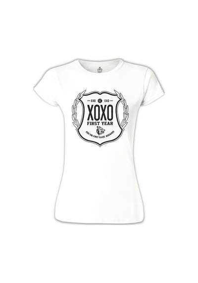 Exo - First Year Beyaz Kadın Tshirt 001