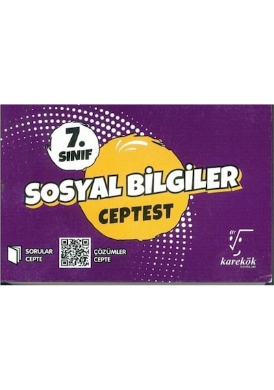 7.Sınıf Sosyal Bilgiler Cep Test- Karekök Eğitim Yayın