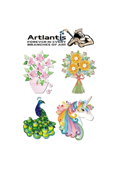 Quilling Seti 5 Mm İnce 1 Paket Quling Kağıt Katlama Kıvırma Sanatı Telkari Kuiling Karışık Renkli Genel