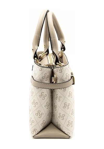 Silver Polo Sp1149 Kadın El Çantası Monogram Bej-kum