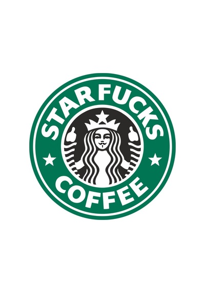 8x8 Cm Starfucks Coffee Sticker Araba Laptop Oto Motor Sticker