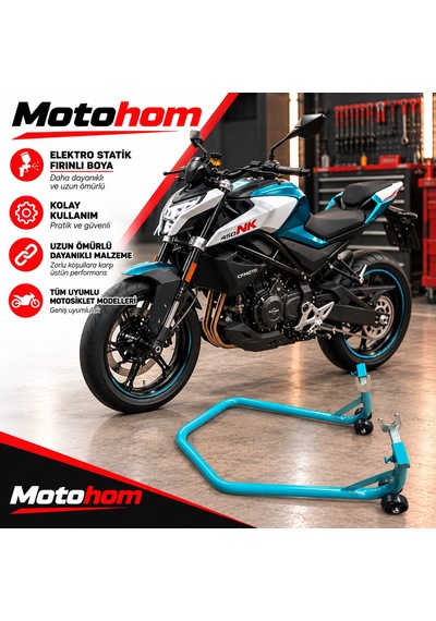 Motohom Cf Moto 450 Sr Arka Kaldırma Sehpası Elektrostatik Fırınlı Boya, Metal Motosiklet Bakım Sehpası Siyah