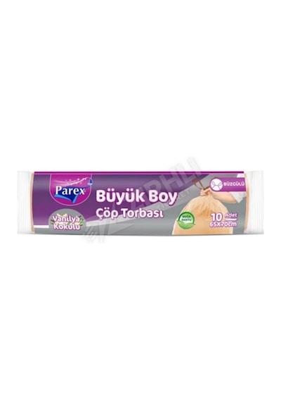 3 Adet Parex Ekonomik Büzgülü Vanilya Kokulu Çöp Torbası Büyük 10'lu
