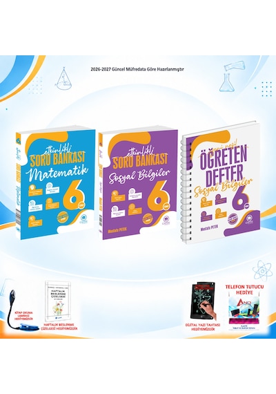 Çanta Yayınları 2026-2027 6. Sınıf Tüm Dersler 3 Kitap Mat-sos Soru/sos Defter Set