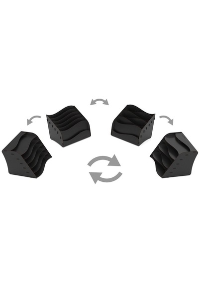 Design Otto Wavy Masaüstü Organizer Evrak Rafı - 6 Renk Siyah - 114808291 Siyah