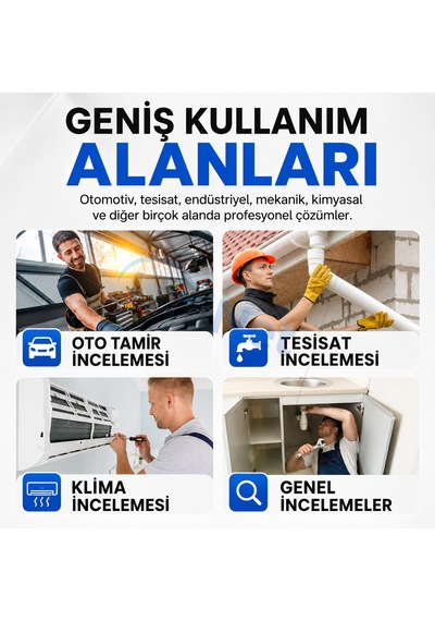 5 Metre 355 Derece Döner Başlıklı Ekranlı Ptz Kayıt Yapabilen Endoskop Yılan Kamera