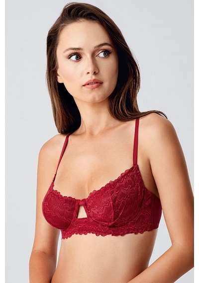 New Bra 33/34-8380 Telsiz Desteksiz Sütyen bordo