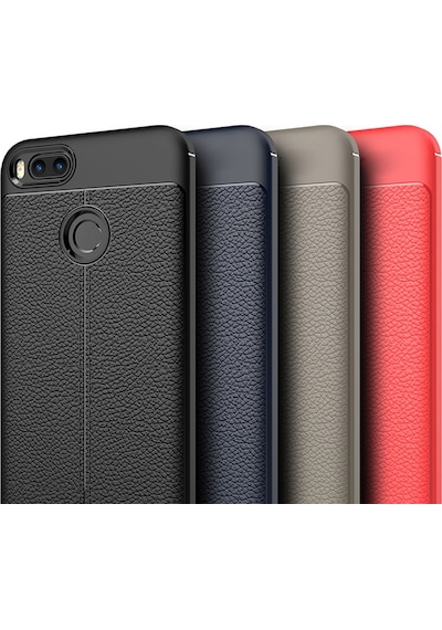 Xiaomi Mi 5X Mi A1 Kilif Deri Görünümlü Korumali Niss Silikon 392712325
