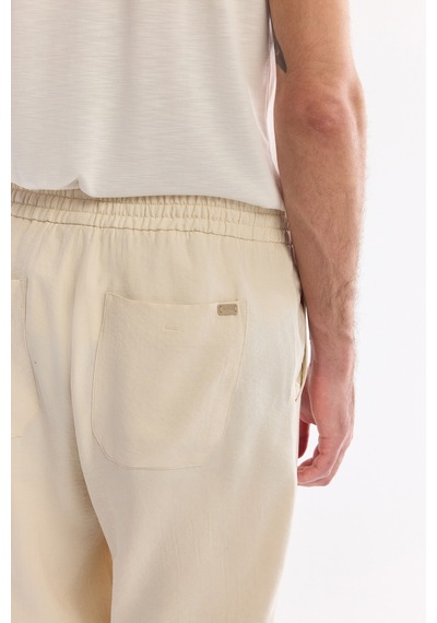 Avva Erkek Ekru Beli Lastikli Nefes Alan Modal Karışımlı Soft Touch Relaxed Fit Jogger Pantolon A61y3031