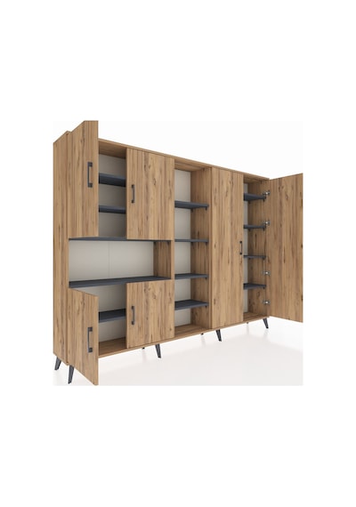 Arges Dolap 13 Raflı 6 Kapaklı 220x30x163 Çam-çam/antrasit Çam-çam/antrasit Arges Dolap 13 Raflı 6 Kapaklı 220x30x163 Çam-çam/antrasit Çam-çam/antrasit
