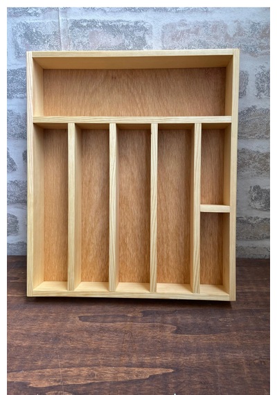 30x35 Cm Ahşap Kaşıklık Çekmece İçi Yemek Takımı Ve Servis Gereçleri Düzenleyici Organizer