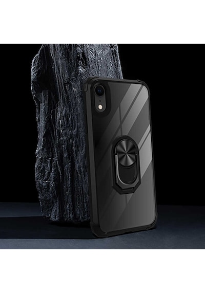 Apple Uyumlu iPhone XR 61 Kılıf Standlı Yüzüklü Mola Silikon Kapak
