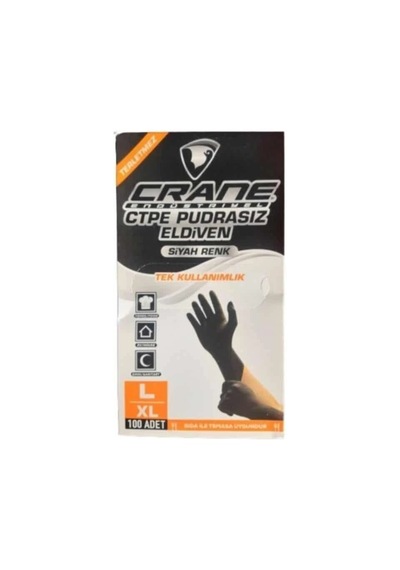 Crane Pudrasız Polietilen Eldiven Large 100'lü Paket