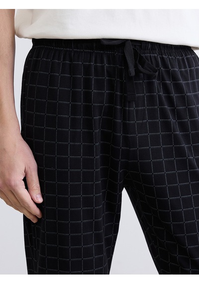 Lc Waikiki Lc Waıkıkı Siyah Standart Kalıp Ekose Erkek Pijama Alt