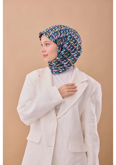 Silk Home Aura Eşarp 140006-20 Yeşil, Morcivert, Asit, Pembe