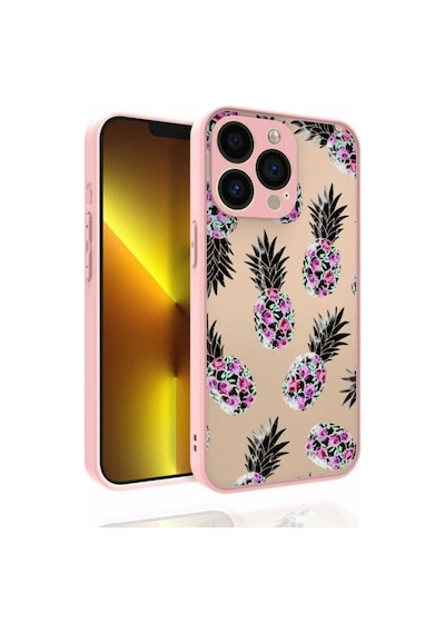 Apple Uyumlu iPhone 13 Pro Kılıf Desenli Kamera Korumalı Parlak Zore Nora Kapak NO1