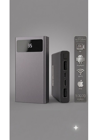 Powerbank Wifi Full Hd Mini Kamera 4k 10.000 Mah