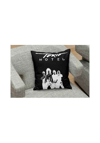 Owl Bag Tokio Hotel Black And White Style Desenli Tasarım Kare B0ş Yastık Kılıfı Çok Renkli