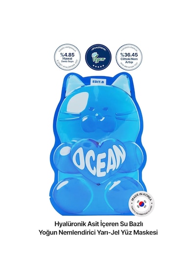 Editb Hyalüronik Asit İçeren Yoğun Ne MLendirici Yarı Jel Yüz Maskesi EDIT.B Waterfull Gummy Mask