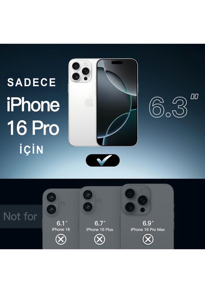 Apple Uyumlu iPhone 16 Pro Şeffaf Magsafe Kılıf Safe Şeffaf