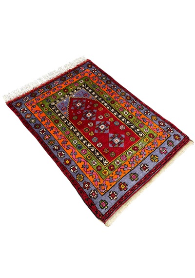 El Dokuma 1971 Koleksiyonluk 100x135 Kök Boya Selendi Halısı