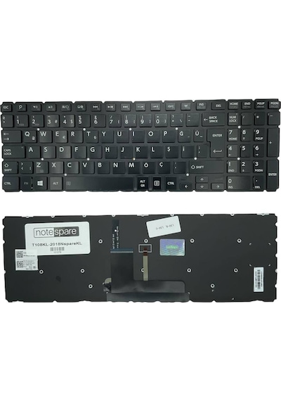 Toshiba Uyumlu Satellite L50-c-175, L50-c-176, L50-c-177, L50-c-178 Klavye Tr Işıklı Siyah