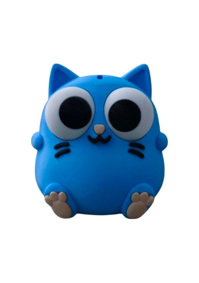 3dprototürk Mavi Kedi Kumbara 16 Cm